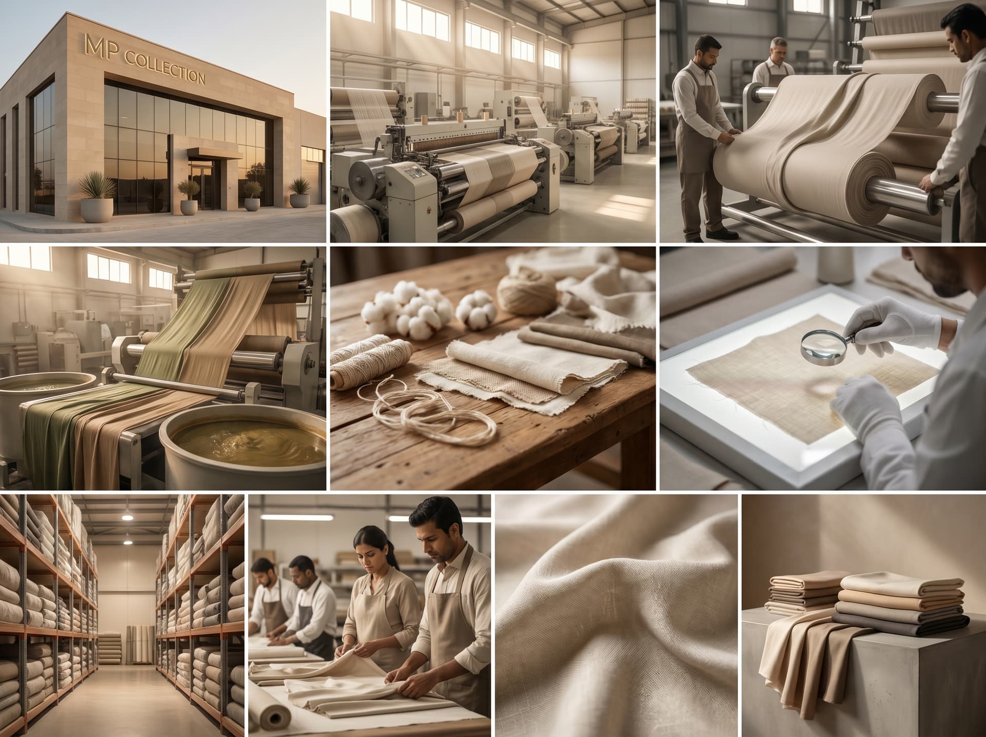 MP Collection manufacturing facility — premium textile production